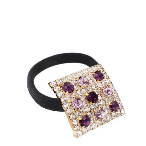 VIAHERMADA Purple Strass Square hair Tail Stopper