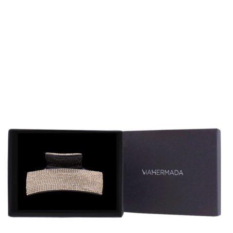 VIAHERMADA Elegant Hair Clipper with White Rhinestones