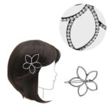 VIAHERMADA Hair clip with Black Flower and Strass