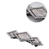 VIAHERMADA Matic Hair Clip with White Rhinestone Rhombs