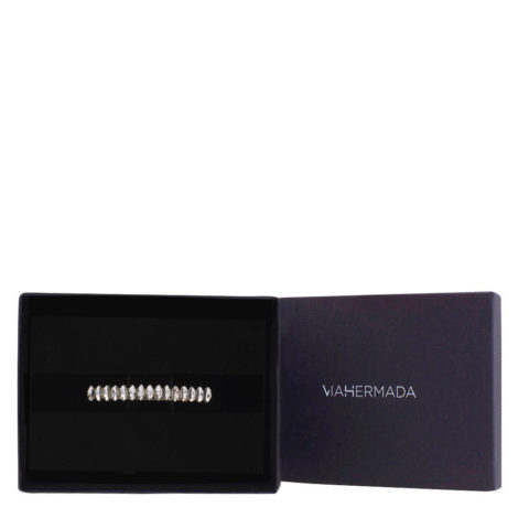VIAHERMADA Silver Hair Clip with Crystals