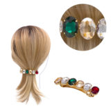 VIAHERMADA Hair Clip with Colored Stones