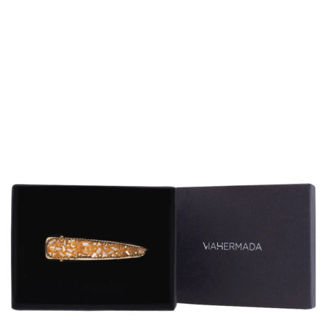 VIAHERMADA Amber glass beads clip