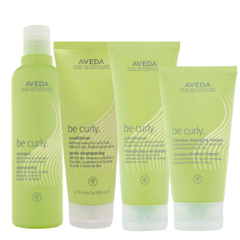 Aveda Be Curly Kit Shampoo250ml Conditioner200ml  Masque150ml Curl Enhancer200ml