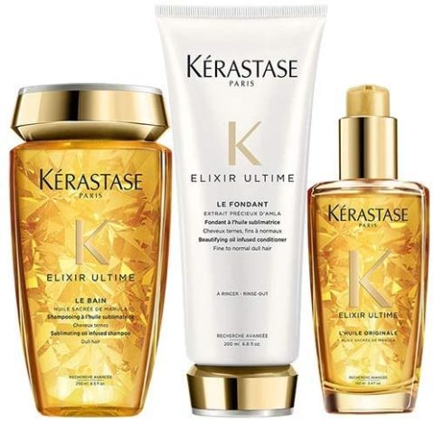 Kerastase Elixir Ultime Shampoo 250ml Conditioner 200ml Oil 100ml