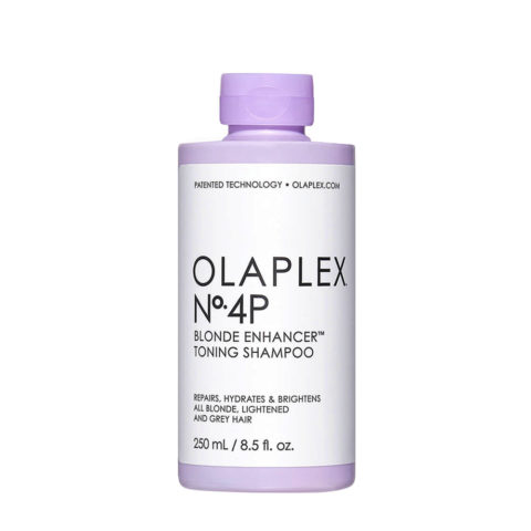 Olaplex N° 4P Blonde Enhancer Toning Shampoo 250ml- Shampoo for blonde and gray hair