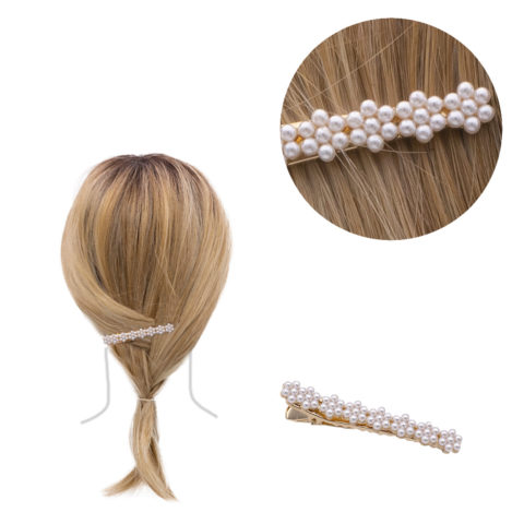 VIAHERMADA Hair clip with beads 6.2x0.8cm