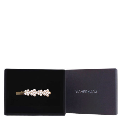 VIAHERMADA Hair Clip with Pearls 8cm