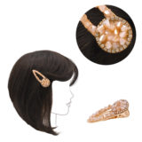 VIAHERMADA Hair clip with rhinestones and Multi Faceted Pink glass 5.5cm