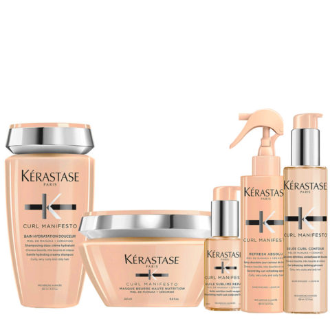Kerastase Curl Manifesto Kit Shampoo250ml Masque200ml Oil50ml Spray190ml Cream150ml