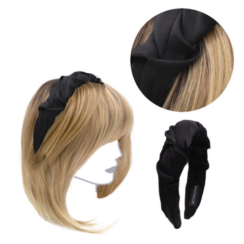VIAHERMADA Handmade Headband in Black Fabric