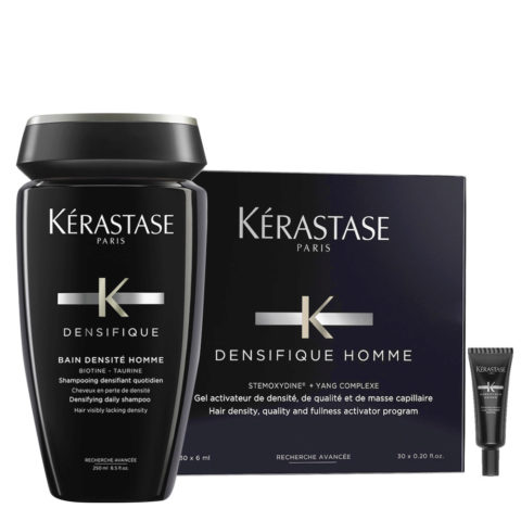 Kerastase Densifique Homme Shampoo 250ml  + Men's Densifying Vials 30x6ml - For Fine Hair