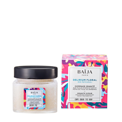 Baija Paris Delirium Floral Body Scrub 200gr - iris and patchouli body exfoliator