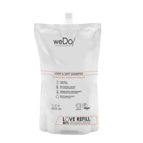 weDo Light & Soft Shampoo Refill 1000ml - shampoo for fine hair