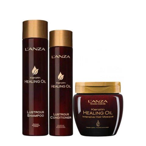 L' Anza Healing Oil Shampoo 300ml Conditioner 250ml Masque 210ml