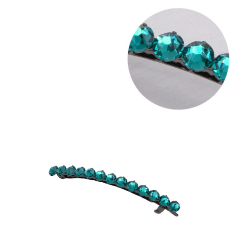VIAHERMADA Matic Hair Clip with Green Crystals