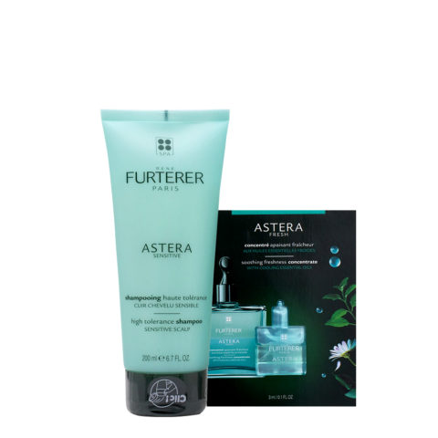 Rene Furterer Astera Sensitive Shampoo 200ml + Astera Fresh Calming 3ml - sensitive scalp