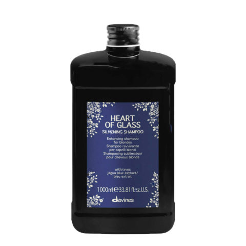 Davines Heart of Glass Silkening Shampoo 1000ml - blonde hair reviving shampoo