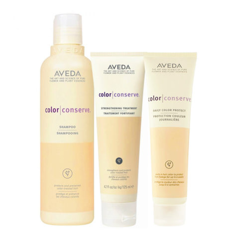 Aveda Color conserve Shampoo250ml Strengthening treatment125ml Daily color protect Serum100ml