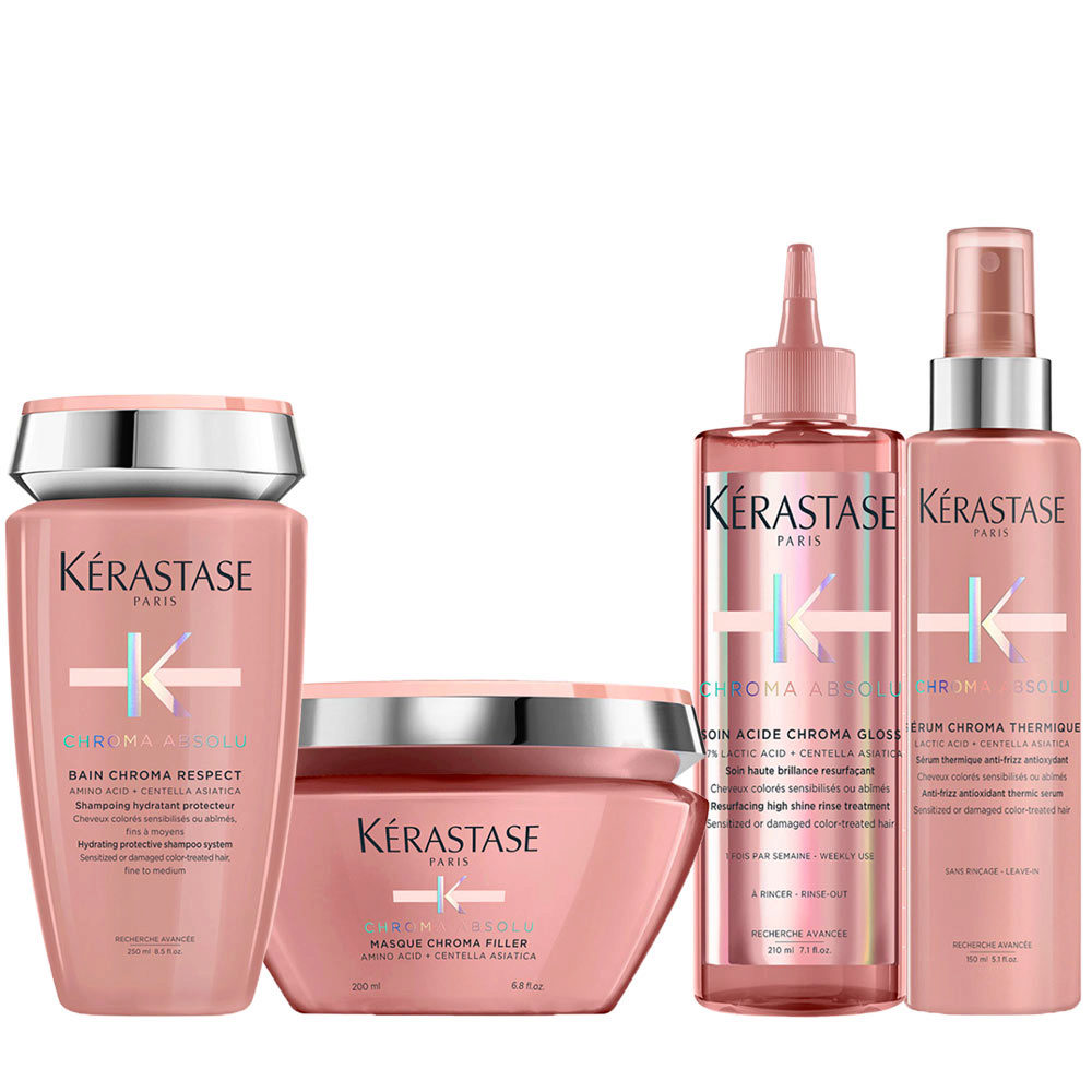 Kerastase Chroma Absolu Bain Riche Chroma Shampoo250ml Fluide250ml Mask200ml Serum Thermique150ml