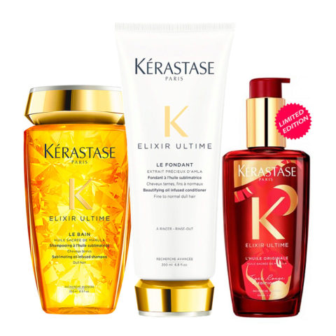 Kerastase Elixir Ultime Shampoo250ml Conditioner200ml Tiger Rouge Edition 100ml