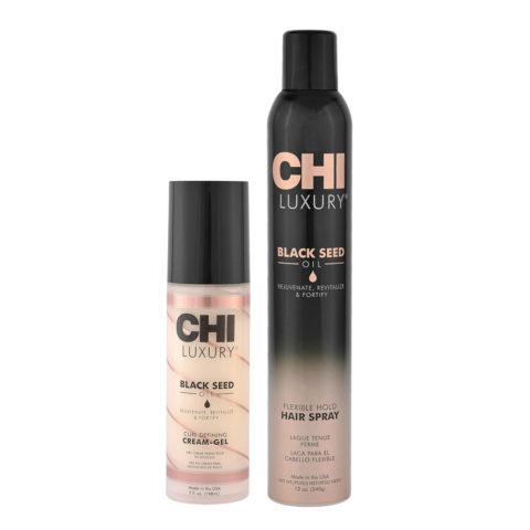 CHI Luxury Black seed oil Curl defining Cream gel148ml Flexible hold Hair spray340gr