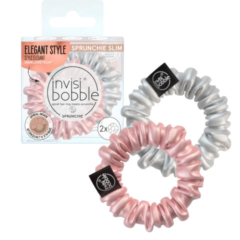 Invisibobble Sprunchie Slim Beautiful Chrome Pack 2 - Pack of 2 Sprunchie