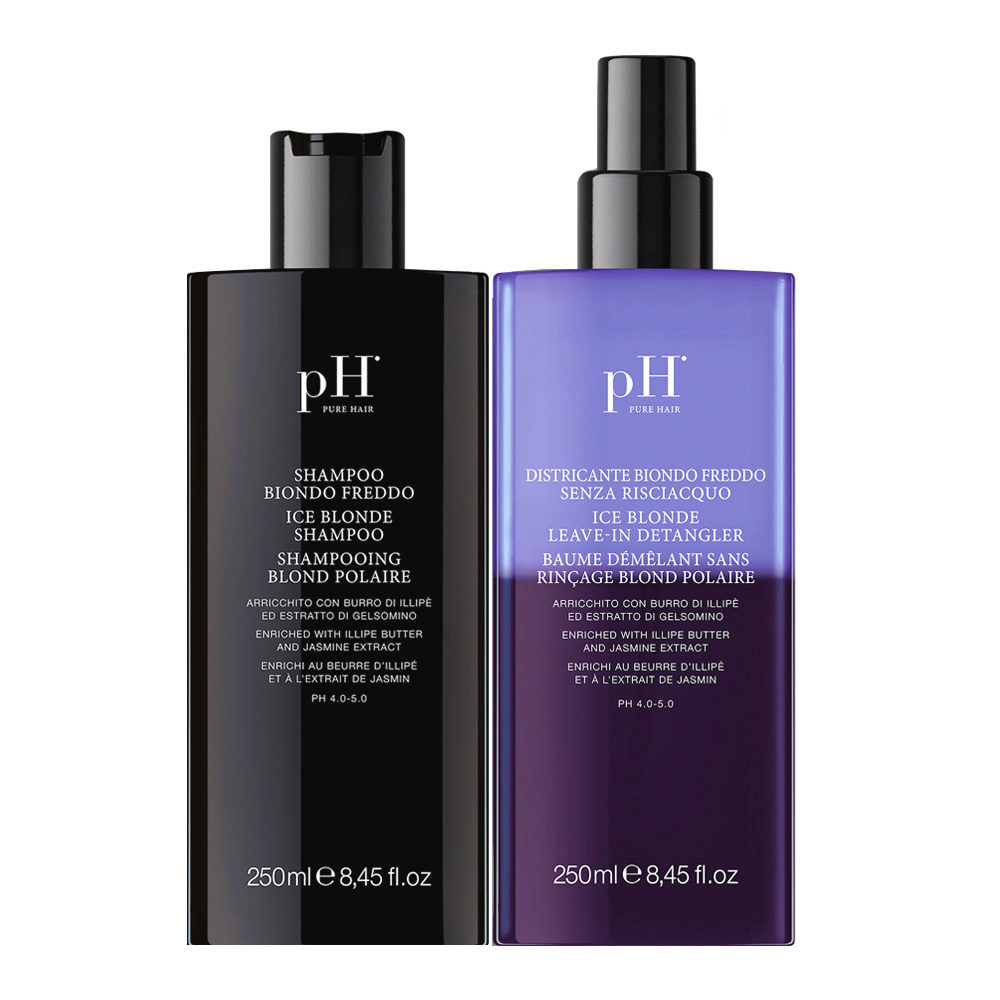 Ph Laboratories Ice Blonde Shampoo antigiallo 250ml  Leave In Detangler 250ml