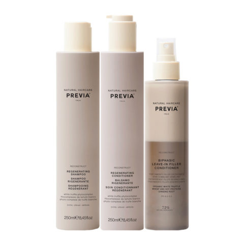 Previa Reconstruct Regenerating Shampoo250ml Conditioner250ml Treatment150ml Serum50ml | Hair Gallery