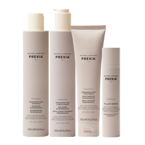 Previa Reconstruct Regenerating Shampoo250ml Conditioner250ml Treatment150ml Filler Serum50ml