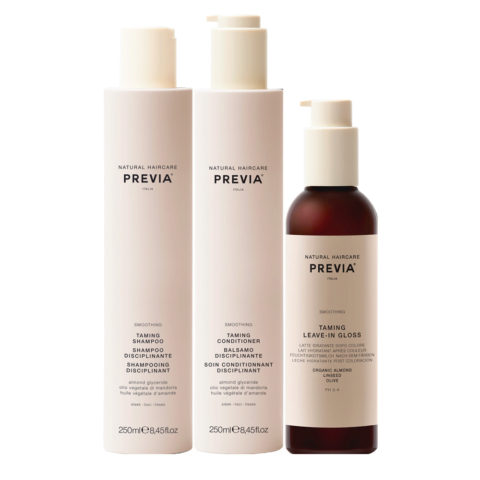 Previa Smoothing Taming Shampoo250ml Conditioner250ml Leave in Gloss200ml
