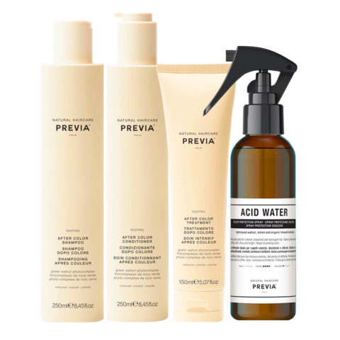 Previa Keeping After Color Shampoo250ml Conditioner250ml Treatment150ml Acid Water200ml