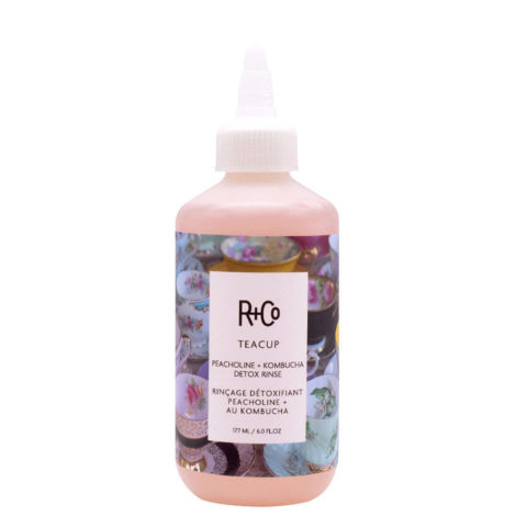 R + Co Teacup Peacholine + Kombucha Rinse 177ml - skin detox with kombucha