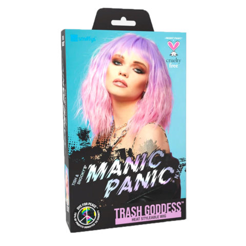 Manic Panic Fleurs du Mal Trash Goddess Wig - pastel pink and purple wig