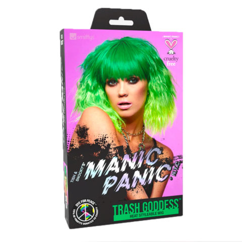 Manic Panic Venus Envy Trash Goddess Wig - neon yellow electric green wig