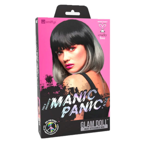 Manic Panic Alien Gray Ombre Glam Doll Wig - black and gray wig