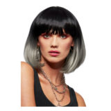 Manic Panic Alien Gray Ombre Glam Doll Wig - black and gray wig