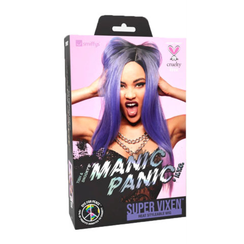 Manic Panic Amethyst Ombre Super Vixen Wig - purple wig with black root