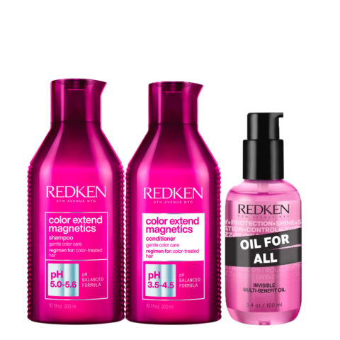 Redken Color Extend Magnetics Shampoo 300ml  Conditioner 300ml Oil For All 100ml