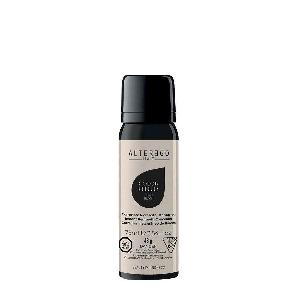 Alterego Color Retouch Black 75ml - black spray color retouch