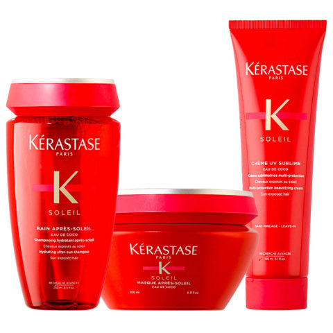 Kerastase Soleil Shampoo Apres Soleil 250ml Masque 200ml Crème UV Sublime 150ml