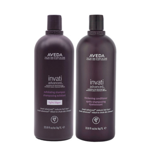 Aveda Invati Advanced  Shampoo 1000ml Thickening conditioner 1000ml