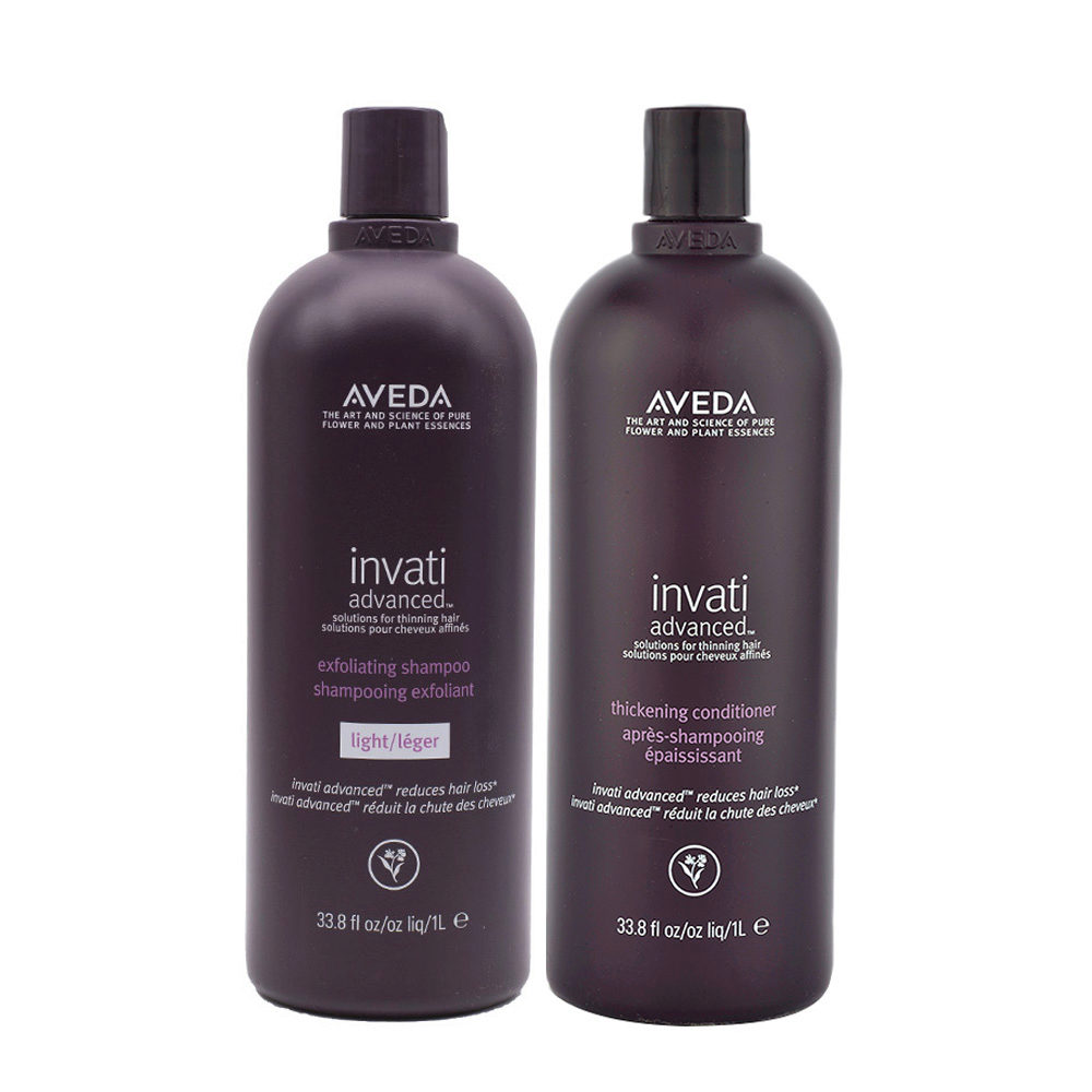 Aveda Invati Advanced Shampoo 1000ml Thickening Conditioner 1000ml