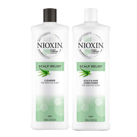 Nioxin Scalp Relief Shampoo 1000ml  Conditioner 1000ml