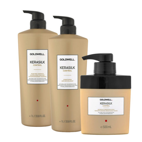 Goldwell Kerasilk Control Purifying Shampoo1000ml Conditioner1000ml Mask500ml