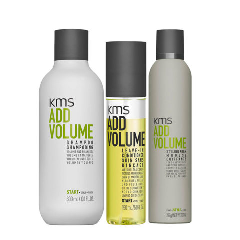 KMS Add Volume  Shampoo300ml Leave-in Conditioner 150ml Styling Foam 300ml