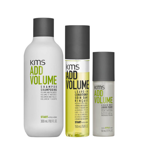 KMS Add Volume Shampoo 300ml Leave-in Conditioner1 50ml Liquid Dust 50ml