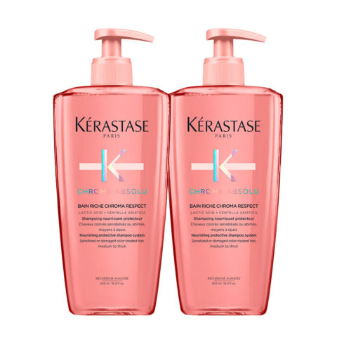 Kerastase Chroma Absolu Bain Riche Chroma Shampoo 500ml x 2