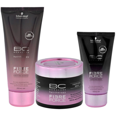 Schwarzkopf BC Bonacure Fibre Force Shampoo200ml Mask150ml Sealer150ml