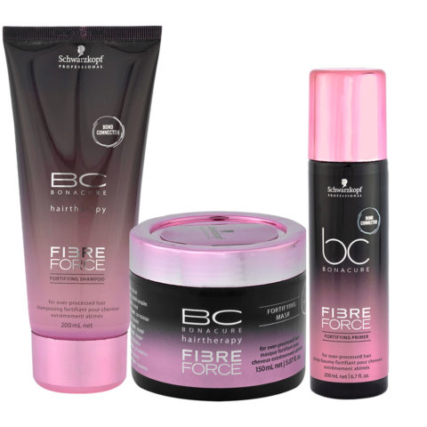Schwarzkopf BC Bonacure Fibre Force Shampoo200ml Mask150ml Primer200ml